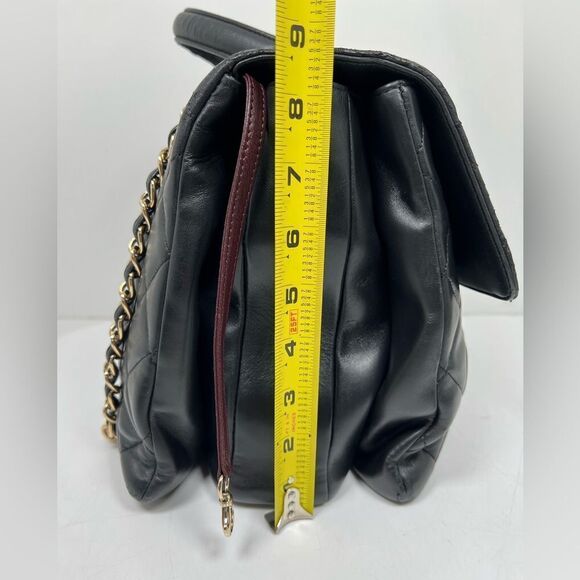 Chanel Large Trendy Top Handle Black Quilted Shoulder Hand Bag Gold Hardware - Picture 15 of 16